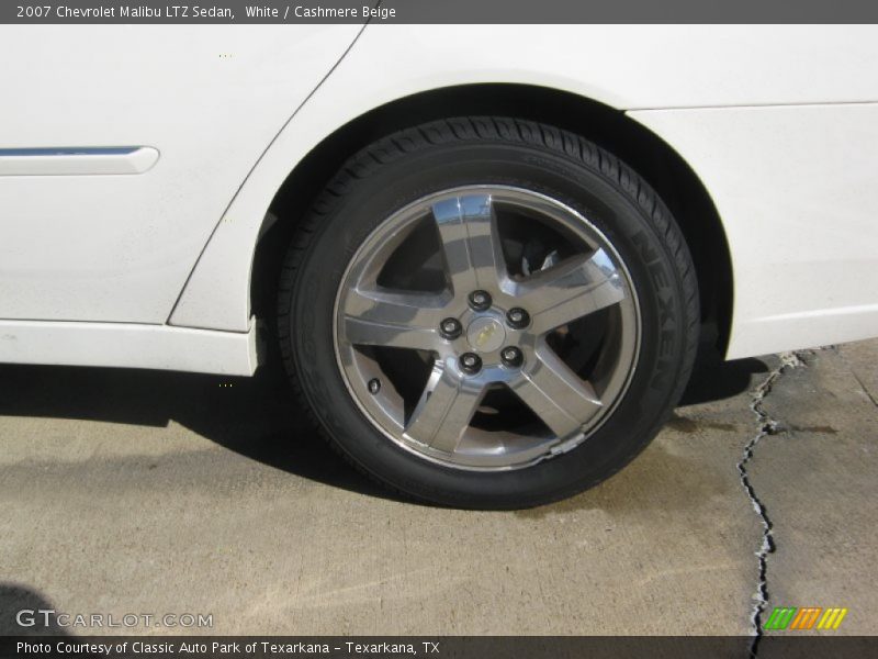 White / Cashmere Beige 2007 Chevrolet Malibu LTZ Sedan