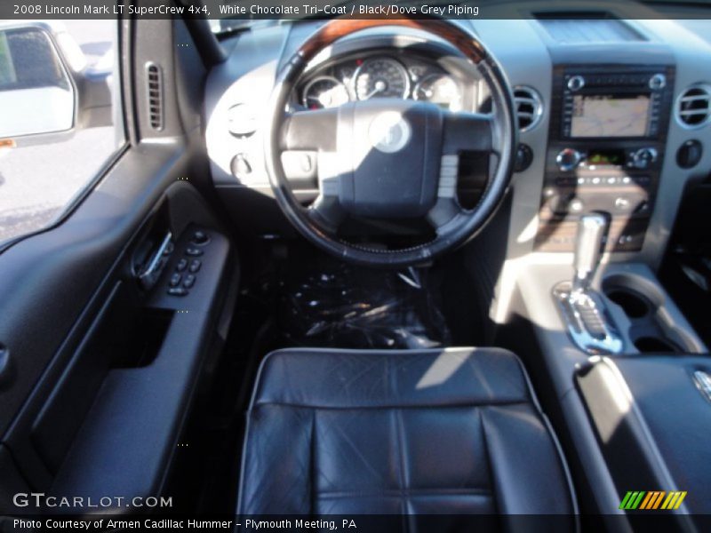 White Chocolate Tri-Coat / Black/Dove Grey Piping 2008 Lincoln Mark LT SuperCrew 4x4