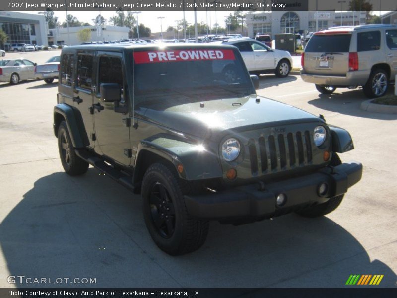 Jeep Green Metallic / Dark Slate Gray/Medium Slate Gray 2007 Jeep Wrangler Unlimited Sahara