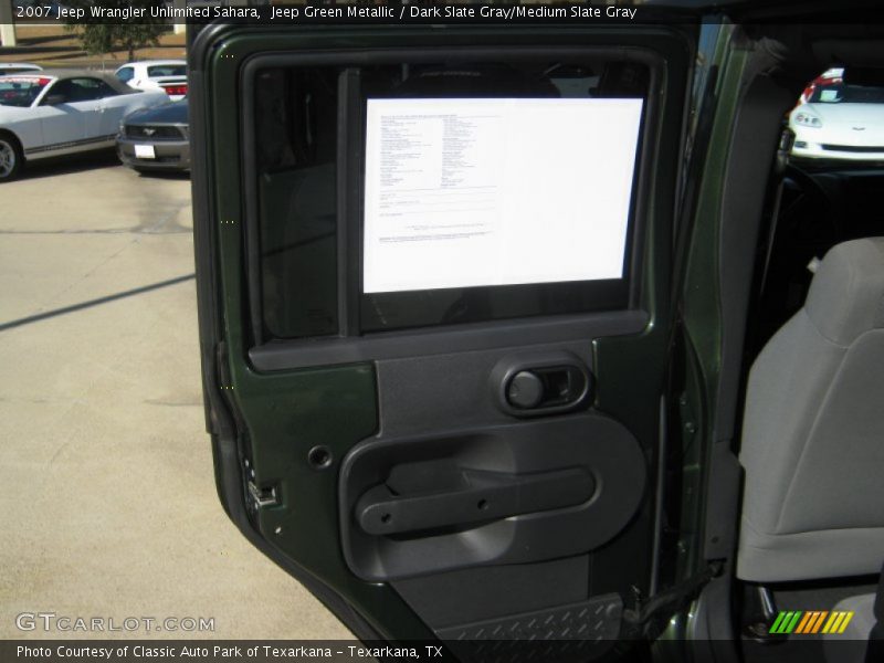 Jeep Green Metallic / Dark Slate Gray/Medium Slate Gray 2007 Jeep Wrangler Unlimited Sahara