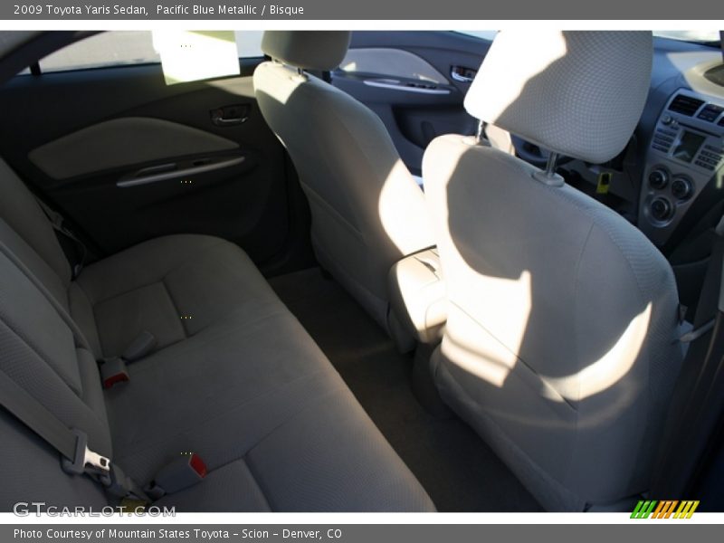 Pacific Blue Metallic / Bisque 2009 Toyota Yaris Sedan