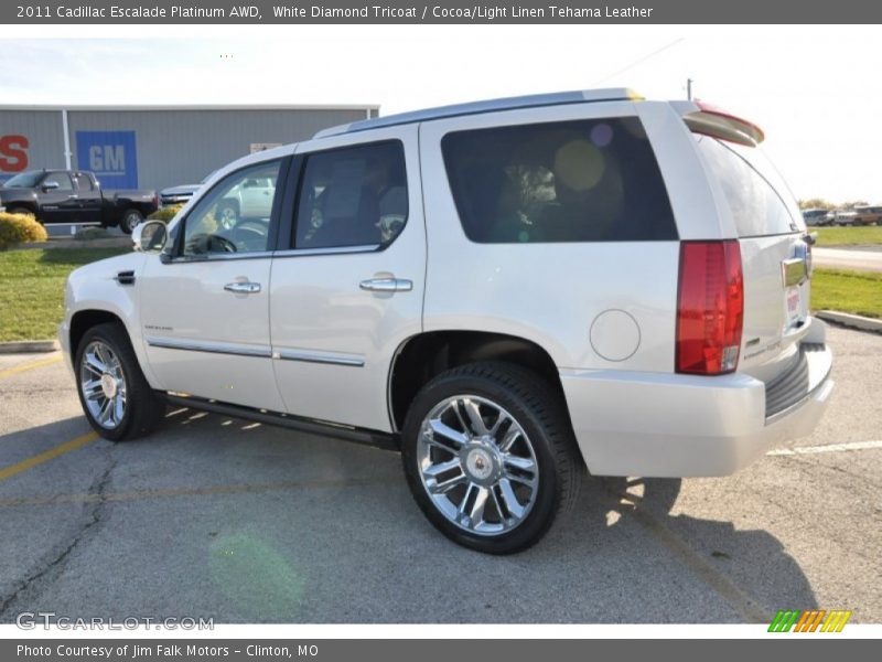 White Diamond Tricoat / Cocoa/Light Linen Tehama Leather 2011 Cadillac Escalade Platinum AWD