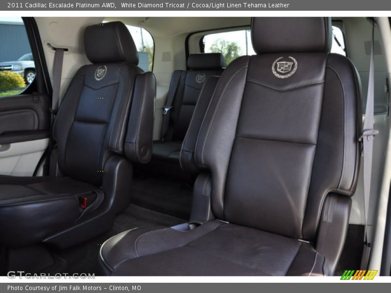 White Diamond Tricoat / Cocoa/Light Linen Tehama Leather 2011 Cadillac Escalade Platinum AWD