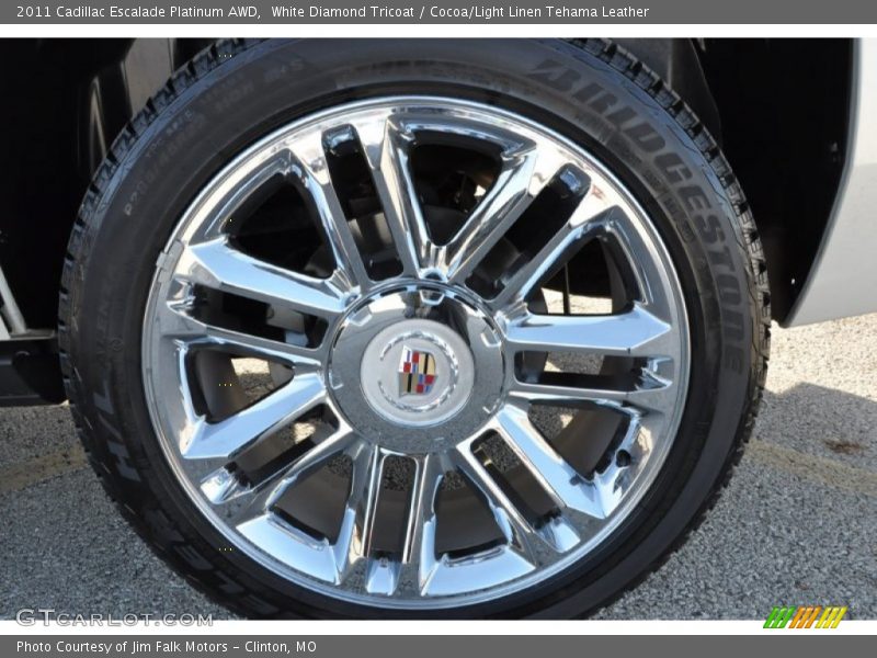 White Diamond Tricoat / Cocoa/Light Linen Tehama Leather 2011 Cadillac Escalade Platinum AWD