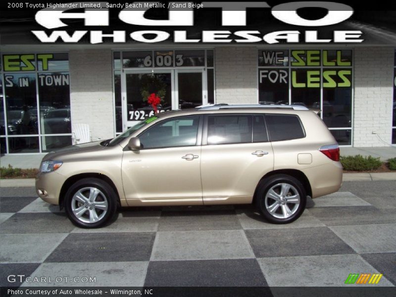 Sandy Beach Metallic / Sand Beige 2008 Toyota Highlander Limited