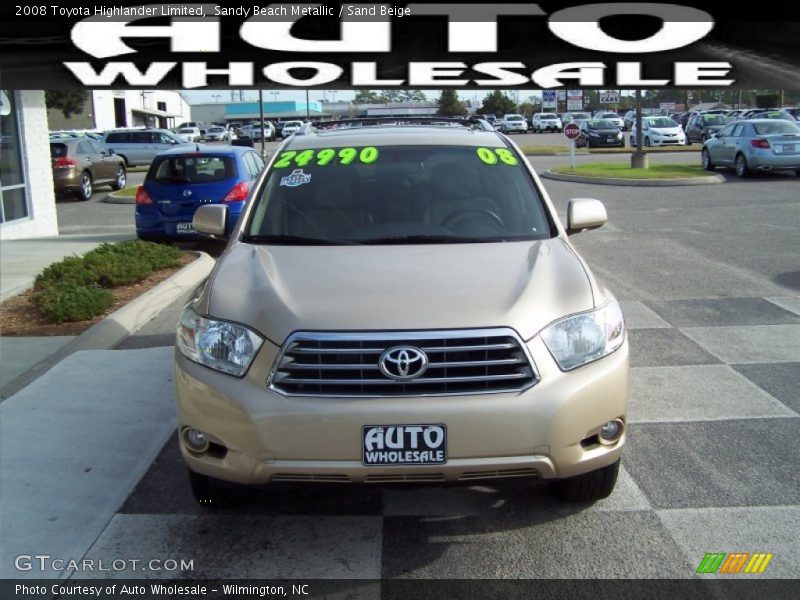 Sandy Beach Metallic / Sand Beige 2008 Toyota Highlander Limited