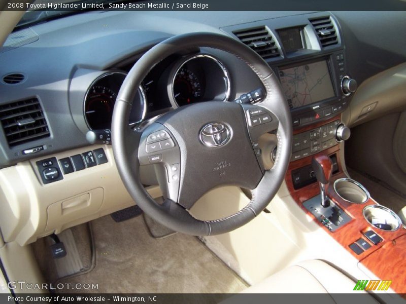 Sandy Beach Metallic / Sand Beige 2008 Toyota Highlander Limited