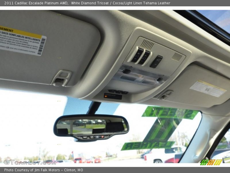 White Diamond Tricoat / Cocoa/Light Linen Tehama Leather 2011 Cadillac Escalade Platinum AWD
