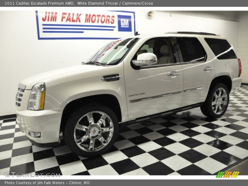 White Diamond Tricoat / Cashmere/Cocoa 2011 Cadillac Escalade Premium AWD