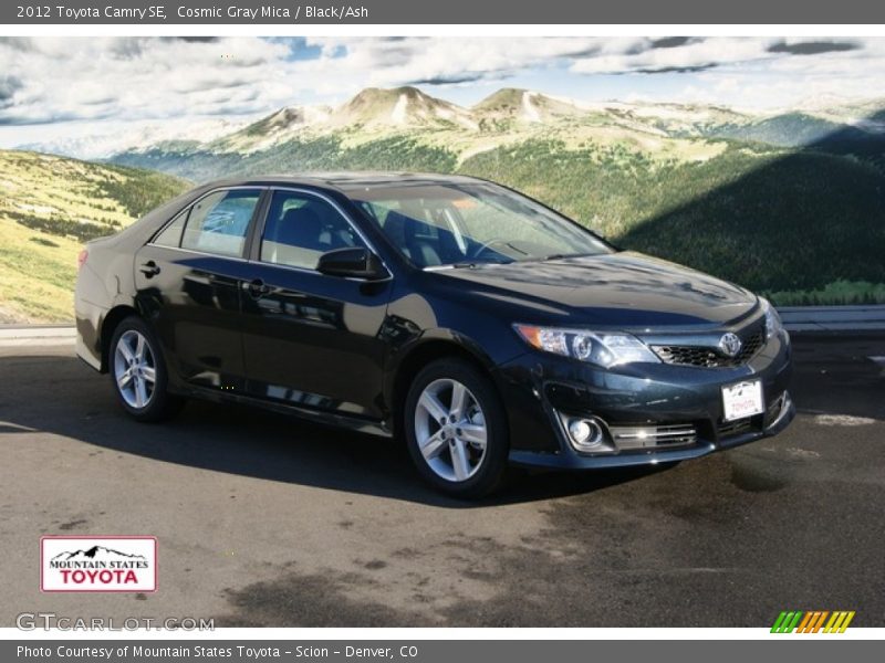 Cosmic Gray Mica / Black/Ash 2012 Toyota Camry SE