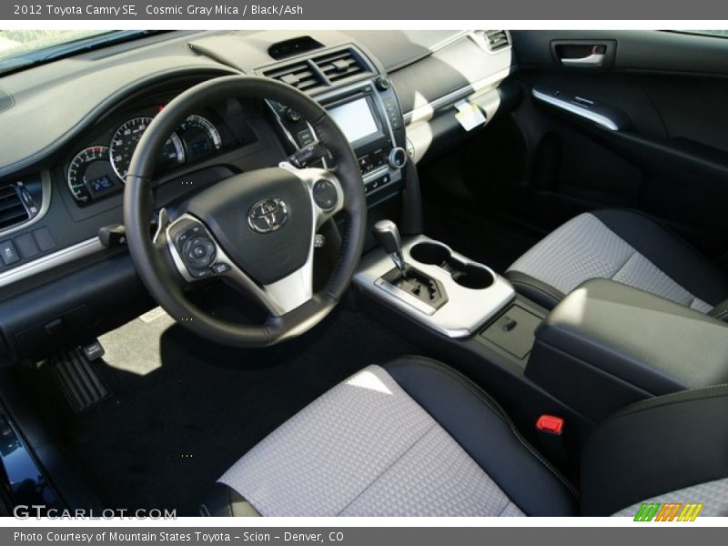 Cosmic Gray Mica / Black/Ash 2012 Toyota Camry SE