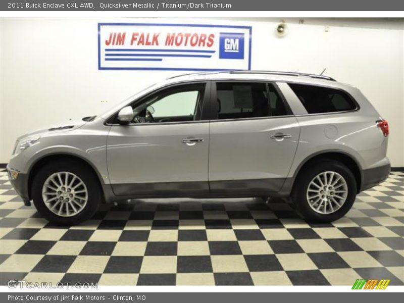 Quicksilver Metallic / Titanium/Dark Titanium 2011 Buick Enclave CXL AWD