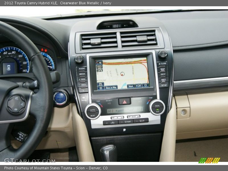 Clearwater Blue Metallic / Ivory 2012 Toyota Camry Hybrid XLE