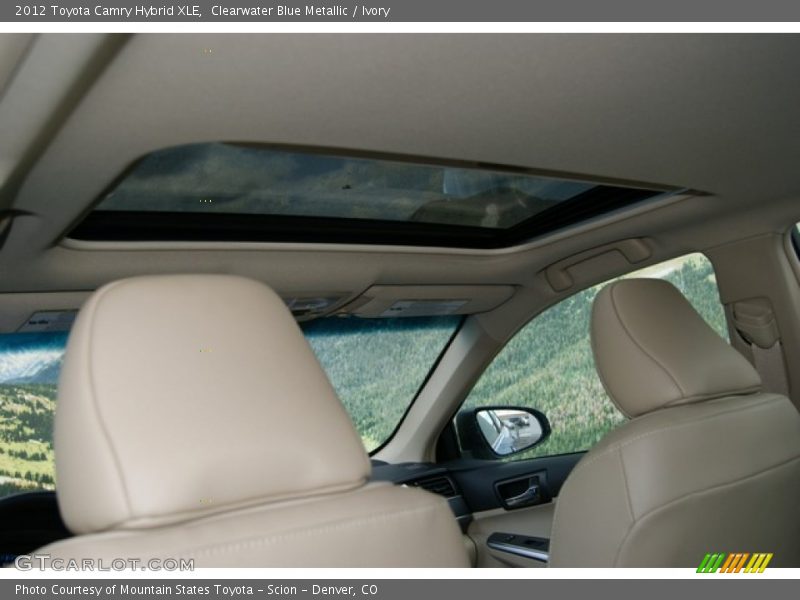 Clearwater Blue Metallic / Ivory 2012 Toyota Camry Hybrid XLE