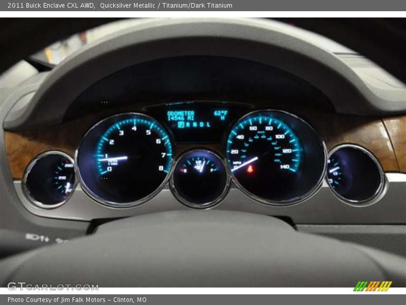 Quicksilver Metallic / Titanium/Dark Titanium 2011 Buick Enclave CXL AWD