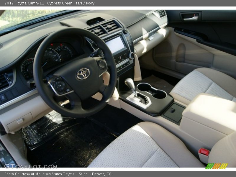 Cypress Green Pearl / Ivory 2012 Toyota Camry LE