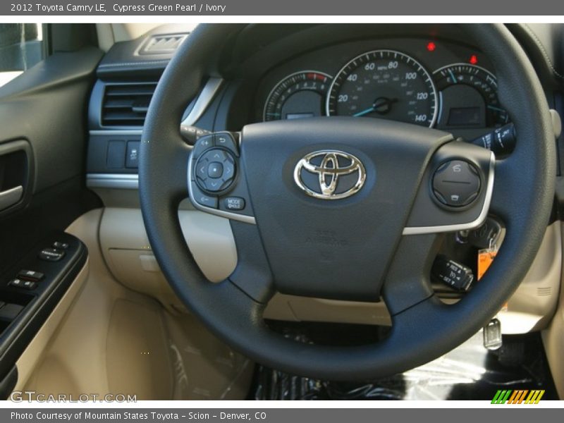 Cypress Green Pearl / Ivory 2012 Toyota Camry LE