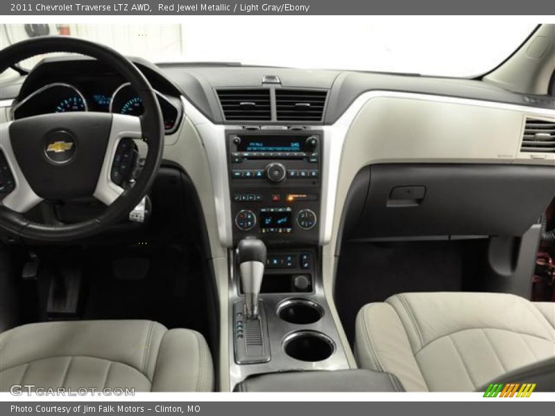 Red Jewel Metallic / Light Gray/Ebony 2011 Chevrolet Traverse LTZ AWD