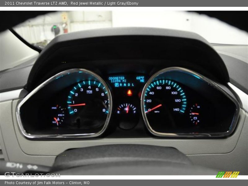 Red Jewel Metallic / Light Gray/Ebony 2011 Chevrolet Traverse LTZ AWD