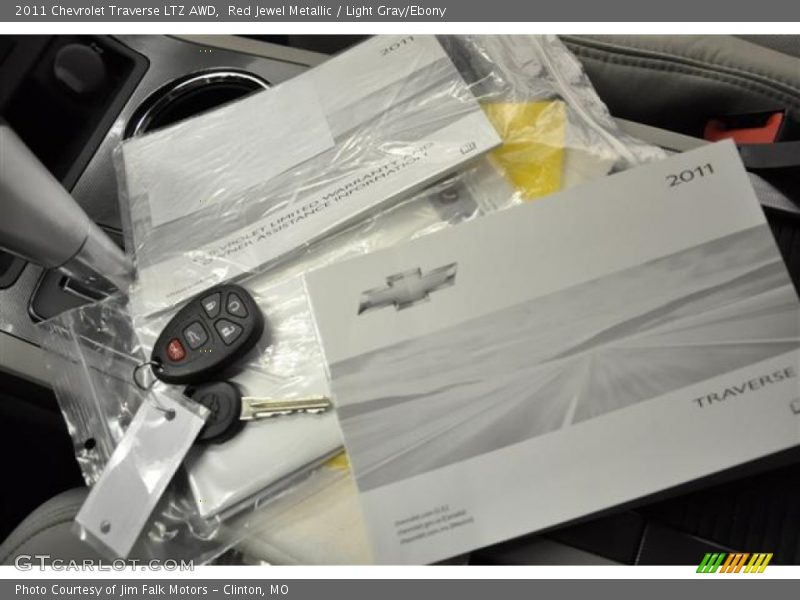 Red Jewel Metallic / Light Gray/Ebony 2011 Chevrolet Traverse LTZ AWD