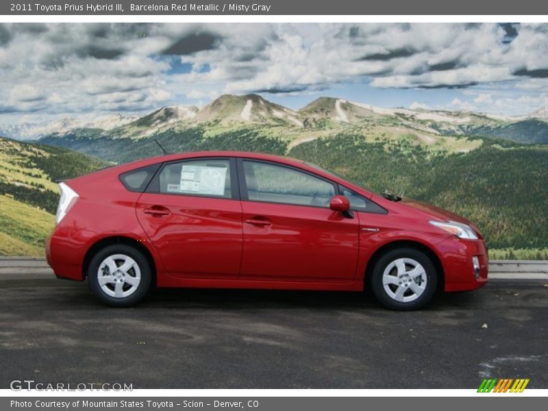 Barcelona Red Metallic / Misty Gray 2011 Toyota Prius Hybrid III