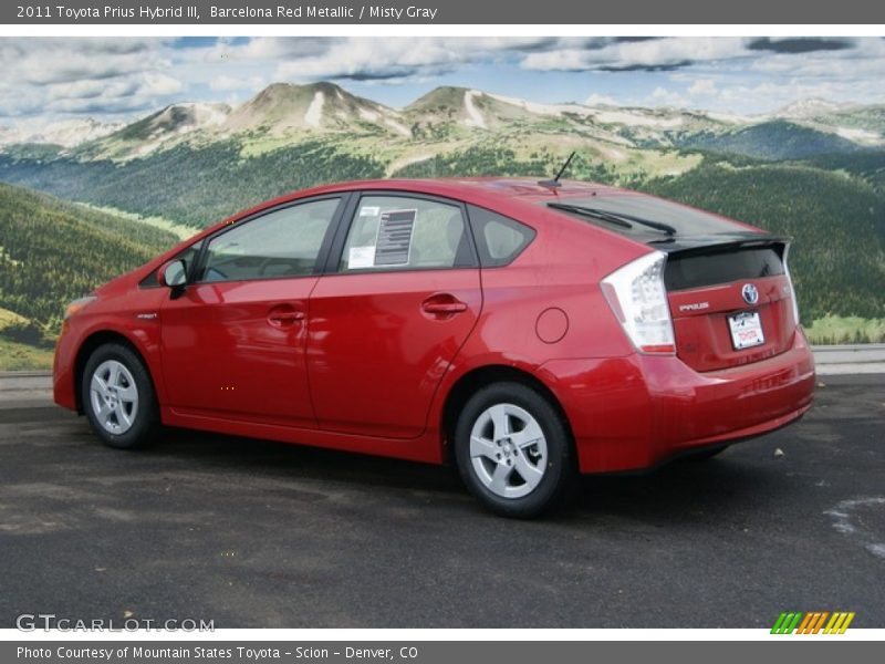 Barcelona Red Metallic / Misty Gray 2011 Toyota Prius Hybrid III