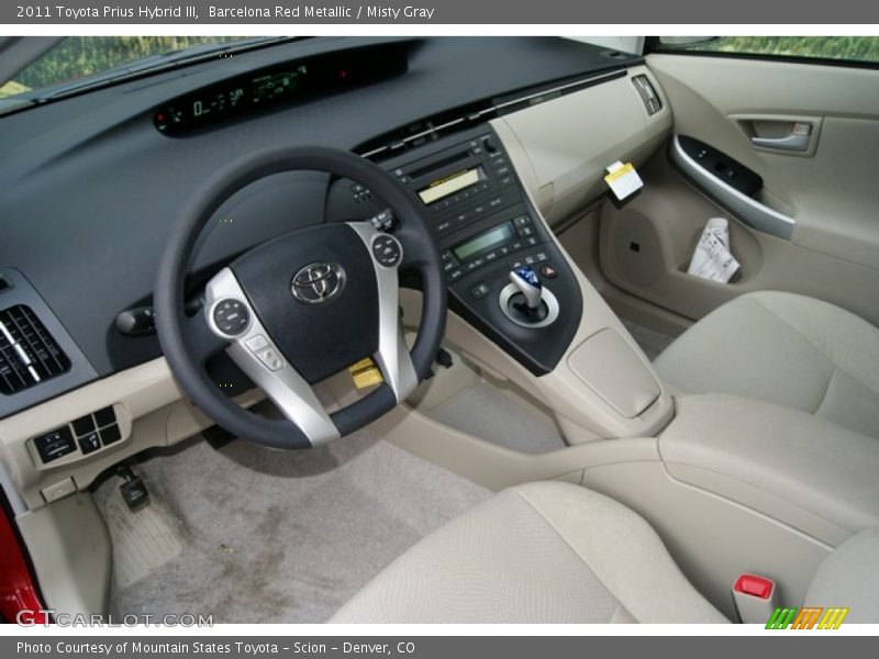 Barcelona Red Metallic / Misty Gray 2011 Toyota Prius Hybrid III