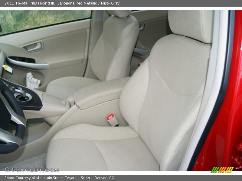 Barcelona Red Metallic / Misty Gray 2011 Toyota Prius Hybrid III