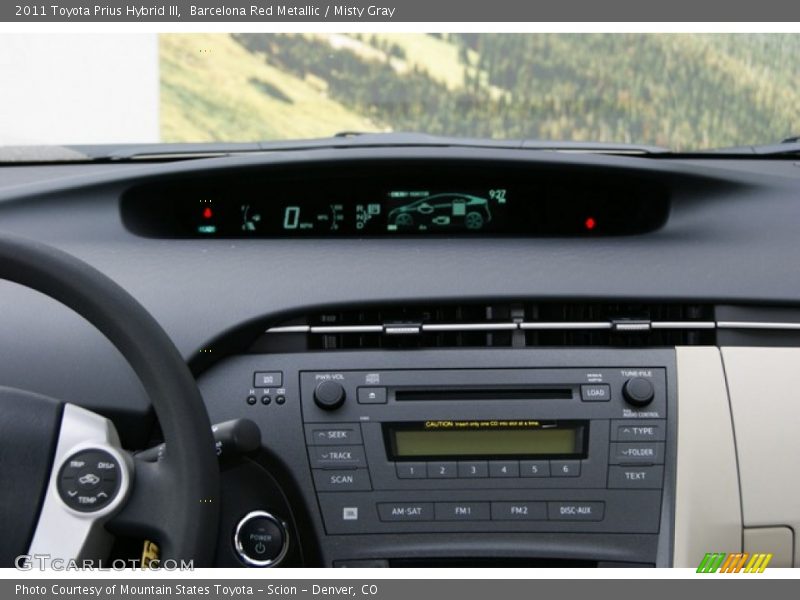 Barcelona Red Metallic / Misty Gray 2011 Toyota Prius Hybrid III