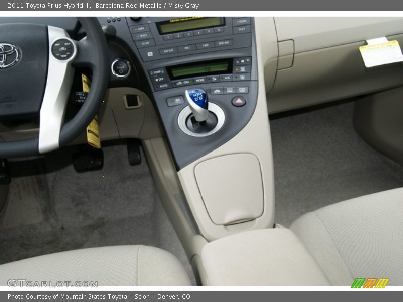 Barcelona Red Metallic / Misty Gray 2011 Toyota Prius Hybrid III