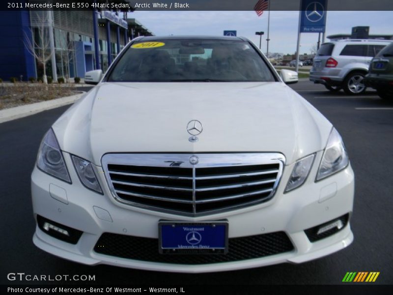 Arctic White / Black 2011 Mercedes-Benz E 550 4Matic Sedan