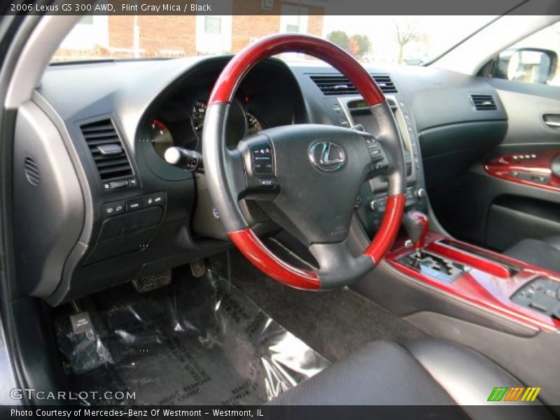 Flint Gray Mica / Black 2006 Lexus GS 300 AWD