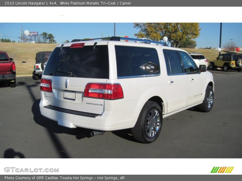 White Platinum Metallic Tri-Coat / Camel 2010 Lincoln Navigator L 4x4