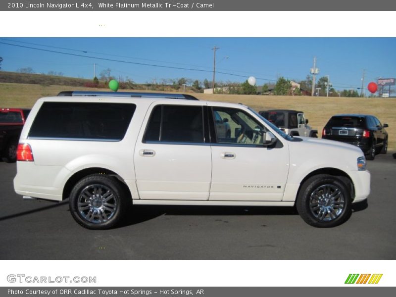 White Platinum Metallic Tri-Coat / Camel 2010 Lincoln Navigator L 4x4