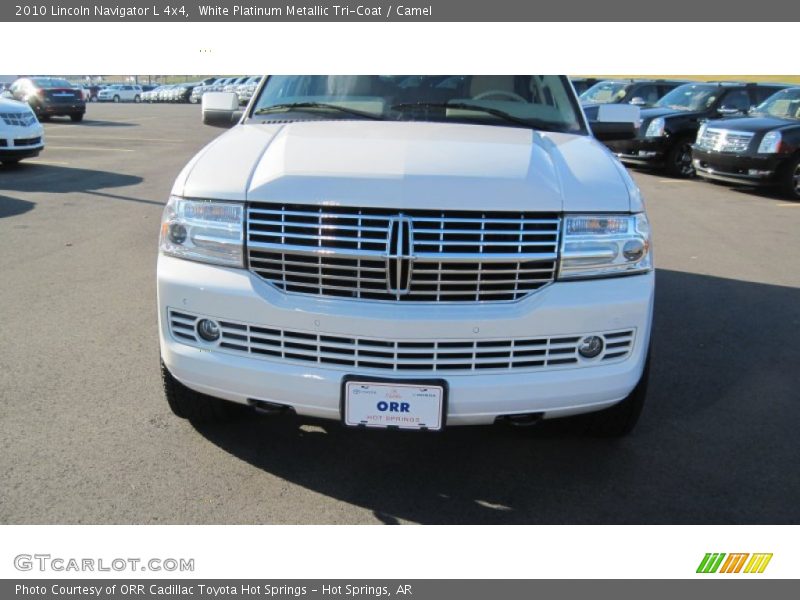 White Platinum Metallic Tri-Coat / Camel 2010 Lincoln Navigator L 4x4