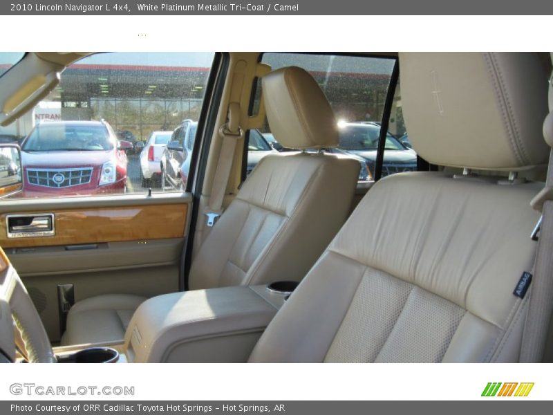 White Platinum Metallic Tri-Coat / Camel 2010 Lincoln Navigator L 4x4