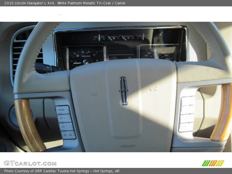 White Platinum Metallic Tri-Coat / Camel 2010 Lincoln Navigator L 4x4