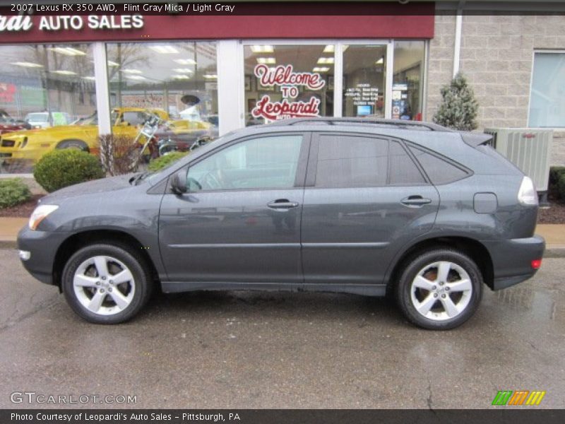 Flint Gray Mica / Light Gray 2007 Lexus RX 350 AWD