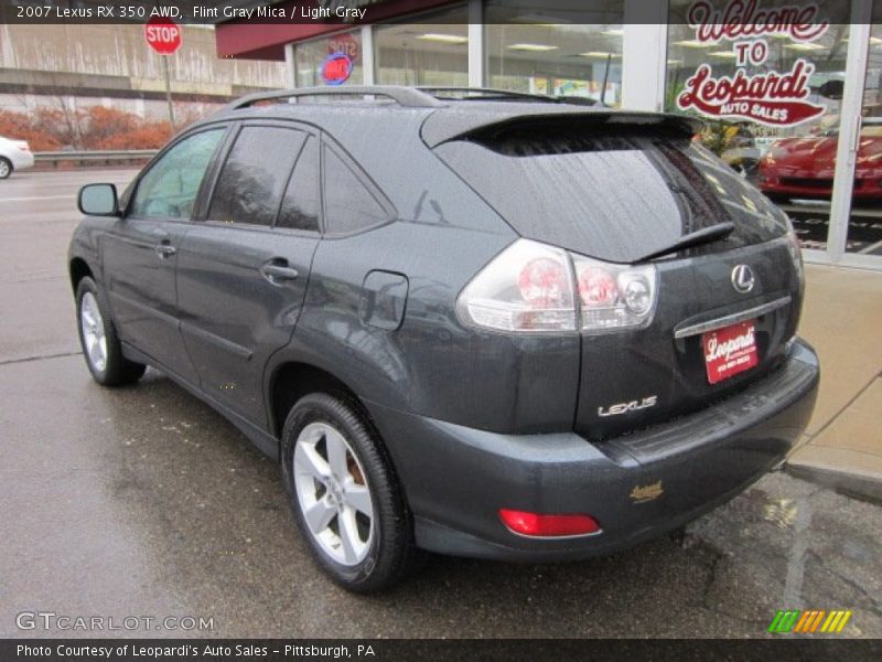 Flint Gray Mica / Light Gray 2007 Lexus RX 350 AWD