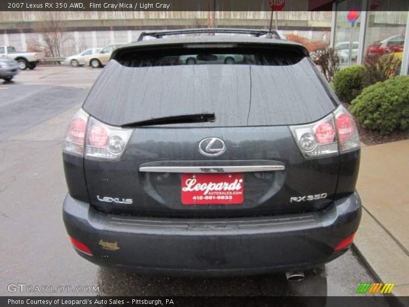 Flint Gray Mica / Light Gray 2007 Lexus RX 350 AWD