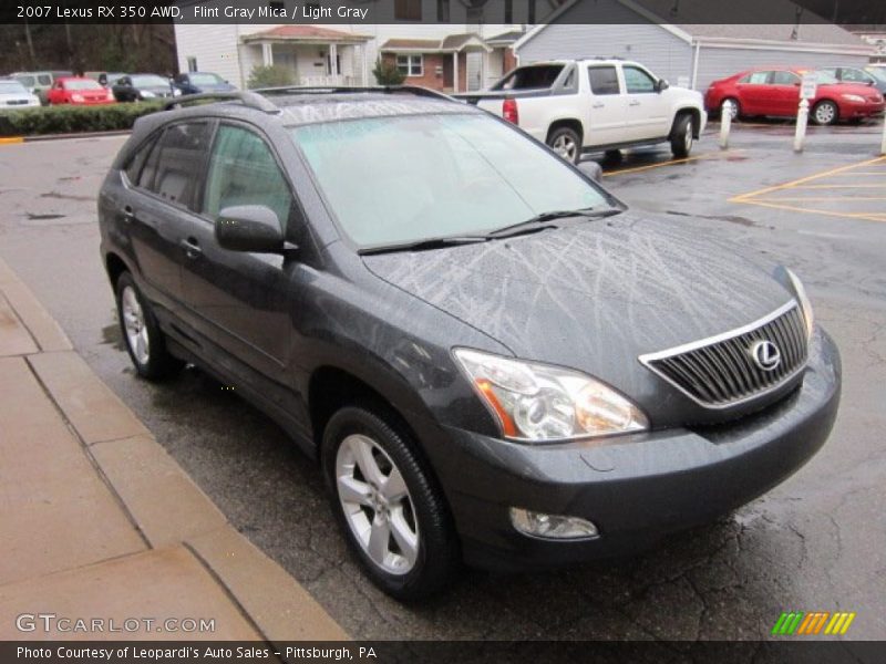 Flint Gray Mica / Light Gray 2007 Lexus RX 350 AWD