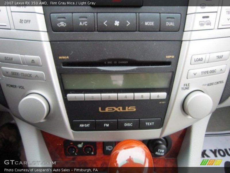 Flint Gray Mica / Light Gray 2007 Lexus RX 350 AWD