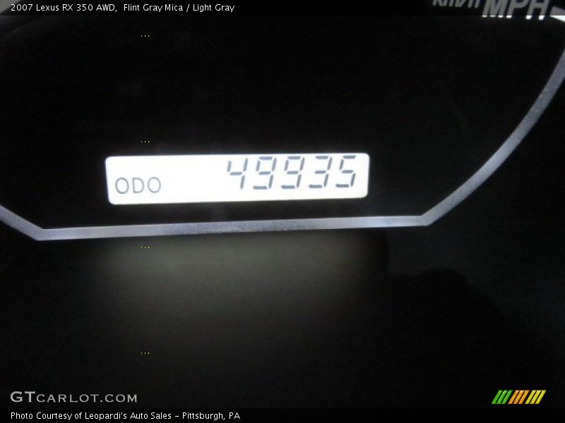 Flint Gray Mica / Light Gray 2007 Lexus RX 350 AWD