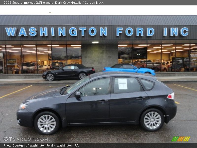 Dark Gray Metallic / Carbon Black 2008 Subaru Impreza 2.5i Wagon