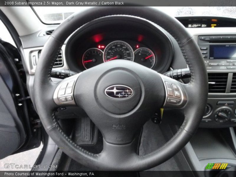 Dark Gray Metallic / Carbon Black 2008 Subaru Impreza 2.5i Wagon