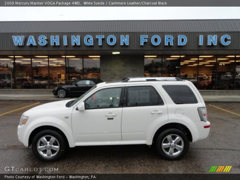 White Suede / Cashmere Leather/Charcoal Black 2009 Mercury Mariner VOGA Package 4WD