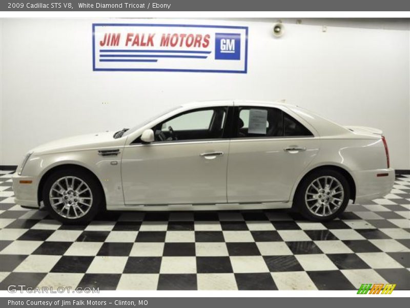 White Diamond Tricoat / Ebony 2009 Cadillac STS V8