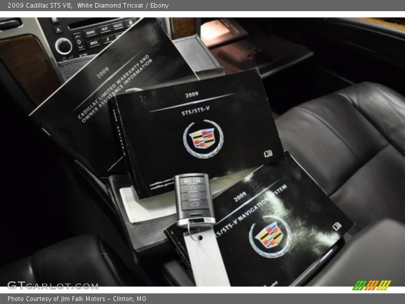 White Diamond Tricoat / Ebony 2009 Cadillac STS V8