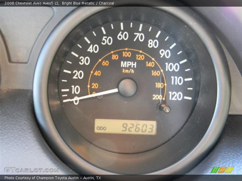 Bright Blue Metallic / Charcoal 2008 Chevrolet Aveo Aveo5 LS