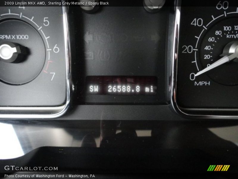 Sterling Grey Metallic / Ebony Black 2009 Lincoln MKX AWD